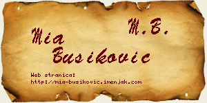 Mia Bušiković vizit kartica